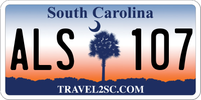SC license plate ALS107