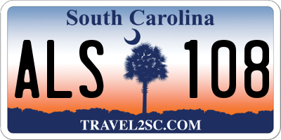 SC license plate ALS108