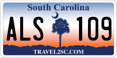 SC license plate ALS109