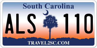 SC license plate ALS110