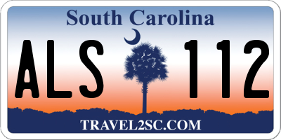 SC license plate ALS112