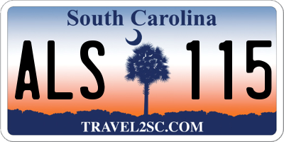 SC license plate ALS115