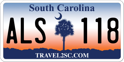 SC license plate ALS118