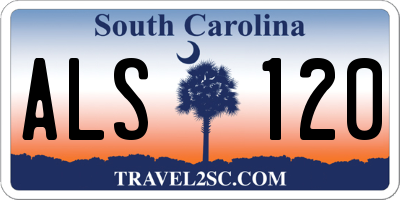 SC license plate ALS120