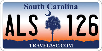 SC license plate ALS126