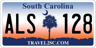 SC license plate ALS128