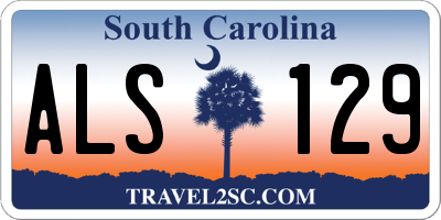 SC license plate ALS129