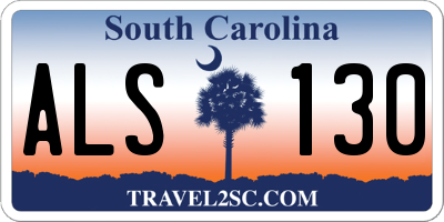 SC license plate ALS130