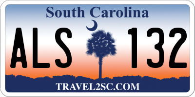 SC license plate ALS132