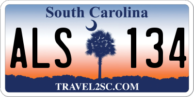 SC license plate ALS134
