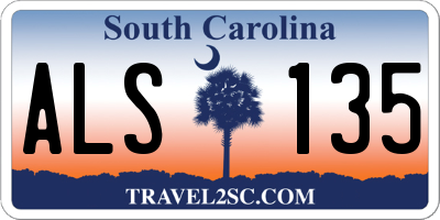 SC license plate ALS135