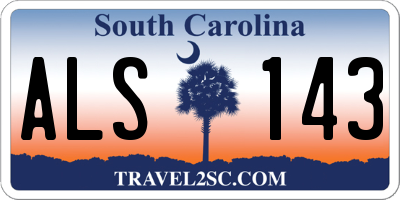 SC license plate ALS143
