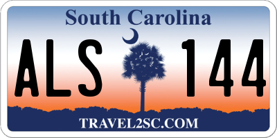 SC license plate ALS144