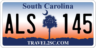 SC license plate ALS145