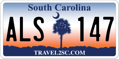 SC license plate ALS147