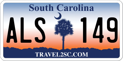 SC license plate ALS149