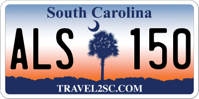 SC license plate ALS150