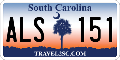 SC license plate ALS151