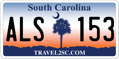 SC license plate ALS153
