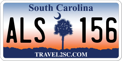 SC license plate ALS156