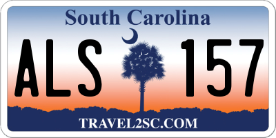 SC license plate ALS157
