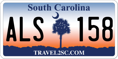 SC license plate ALS158