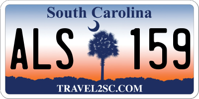 SC license plate ALS159