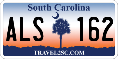 SC license plate ALS162