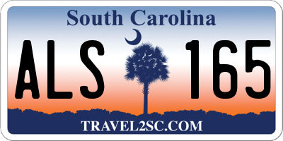 SC license plate ALS165