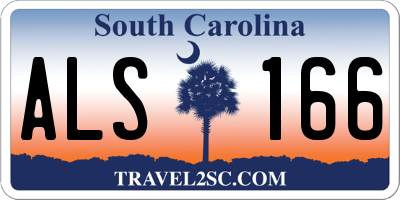 SC license plate ALS166