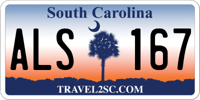 SC license plate ALS167