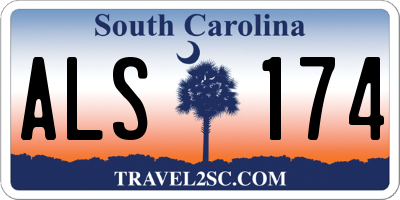 SC license plate ALS174