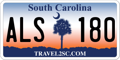 SC license plate ALS180