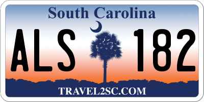 SC license plate ALS182