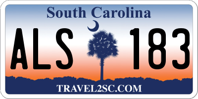 SC license plate ALS183