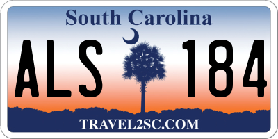 SC license plate ALS184