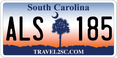 SC license plate ALS185