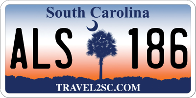 SC license plate ALS186