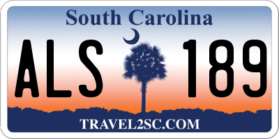 SC license plate ALS189