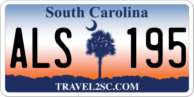 SC license plate ALS195