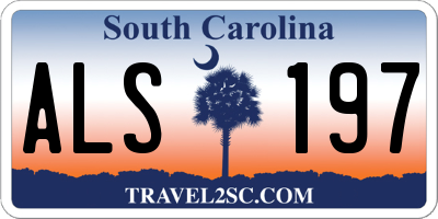 SC license plate ALS197