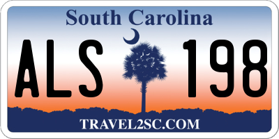 SC license plate ALS198