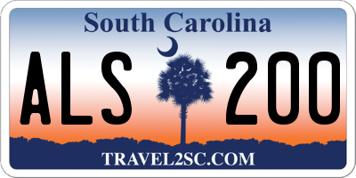 SC license plate ALS200