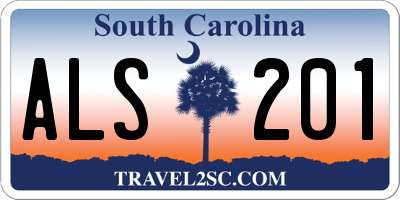 SC license plate ALS201