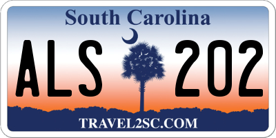 SC license plate ALS202