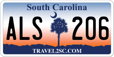 SC license plate ALS206