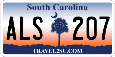 SC license plate ALS207