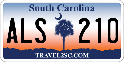 SC license plate ALS210