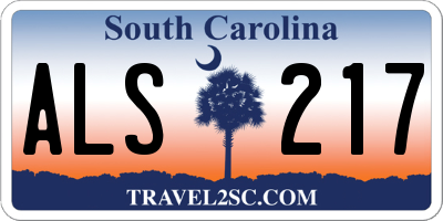 SC license plate ALS217