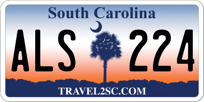 SC license plate ALS224